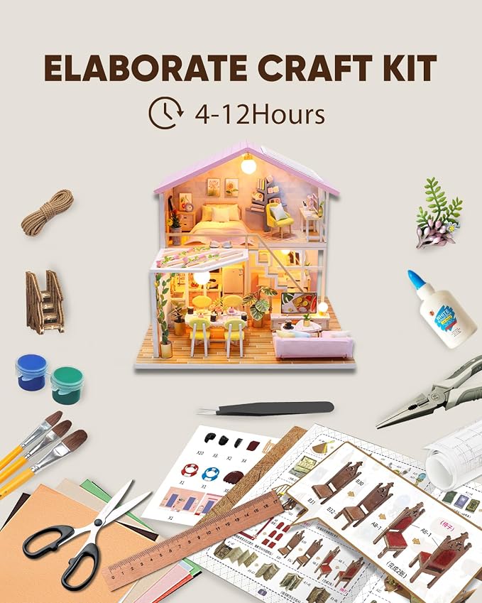 DIY Miniature House Kit, Mini House Kit - Image 4
