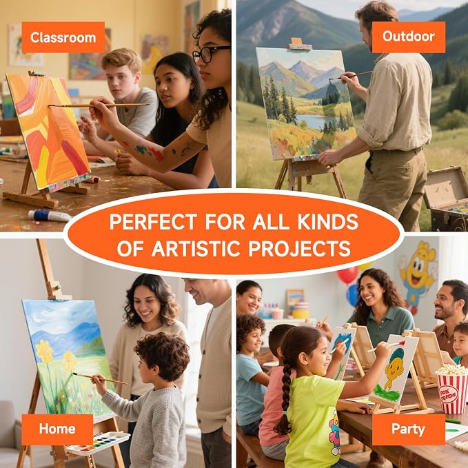 Shuttle Art Painting Canvas Panels, 36 Pack, 100% Cotton, Primed White Canvas - Image 8