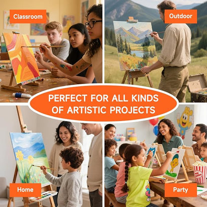 Shuttle Art Painting Canvas Panels, 36 Pack, 100% Cotton, Primed White Canvas - Image 8
