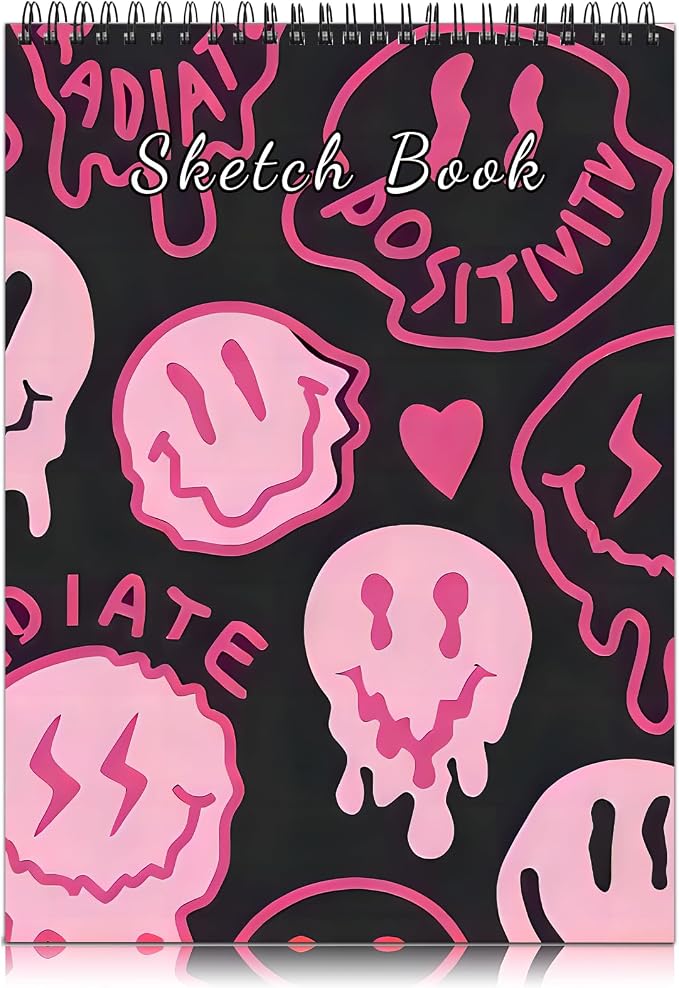 Cabreche Cute Sketchbook Top Spiral Bound Sketch Pad 9 x 12 inch, 100GSM Thick by Cabreche