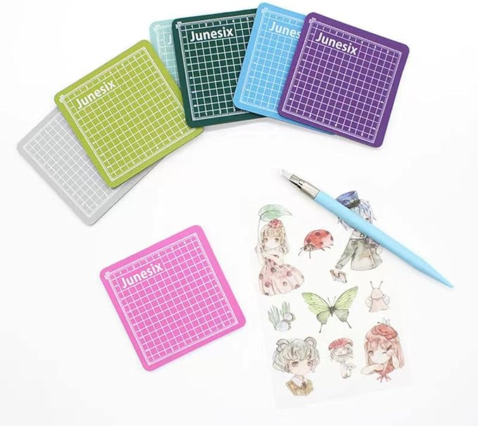 4Pieces Mini Cutting Pad Self Healing Craft Mat Small Sewing Cutting Mat - Image 4