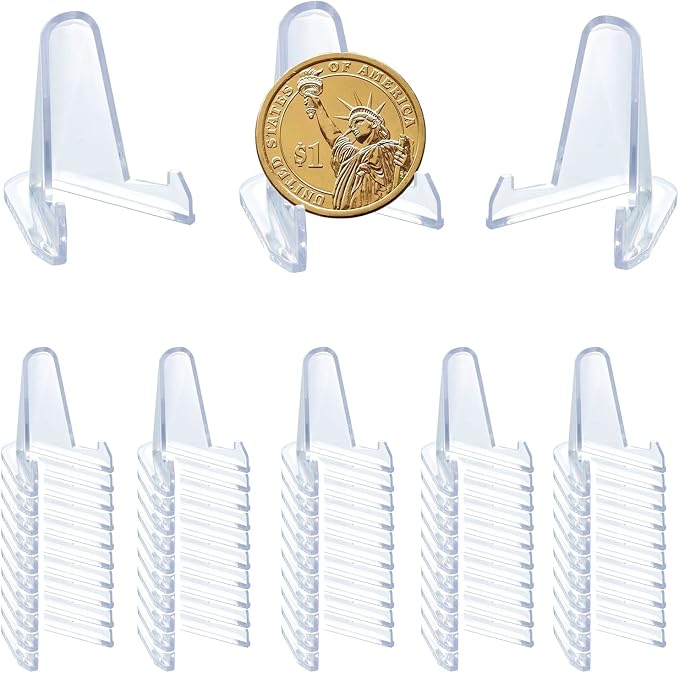 50 PCS Acrylic Display Holder Clear Display Easel Stands by TERDEWE