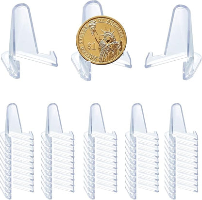 50 PCS Acrylic Display Holder Clear Display Easel Stands by TERDEWE