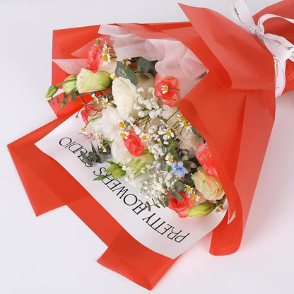 FUHITIM 20 Sheets Flower Wrapping Paper -Waterproof Floral Bouquet Wrapping - Image 5
