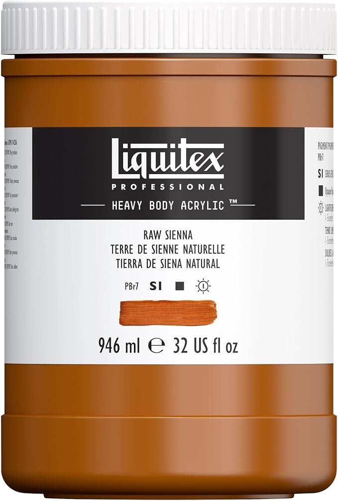 Liquitex Professional Heavy Body Acrylic Paint, 32-oz Pot, Raw Sienna by Liquitex