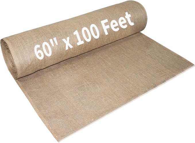 Garden Burlap Roll, Seed Cover, Weed Barrier, Aisle Runner Plant Cover Tree by Tcevily