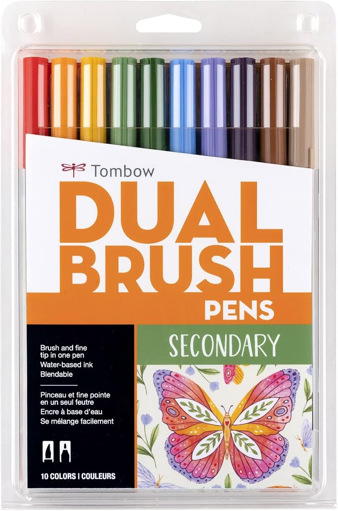 Tombow 56168 Dual Brush Pen Art Markers, Brush and Fine Tip Markers by Tombow