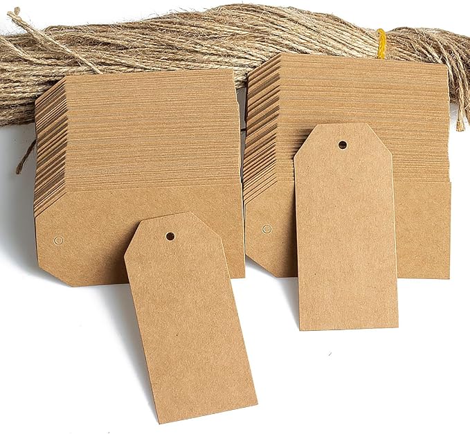 200PCS Kraft Paper Gift Tags by LAOBAN