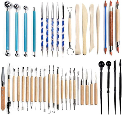 S & E TEACHER'S EDITION 43 Pcs Pottery & Clay Sculpting Tools, Double Sided - Image 3