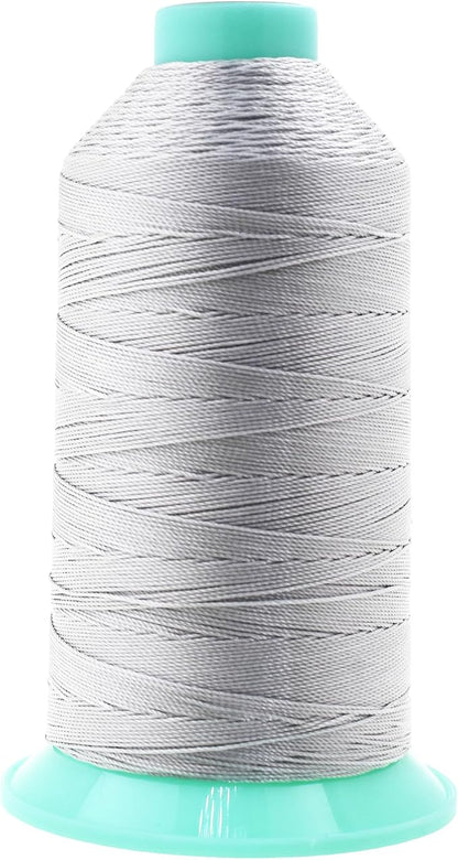 Mandala Crafts Bonded Nylon Thread Silver Heavy Duty Sewing Threads by MandalaCrafts