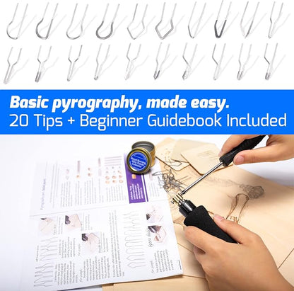WEP 939D-VI Dual Pen Wood Burning Kit 250-750℃/482-1382℉ A/B Toggle Wood - Image 5