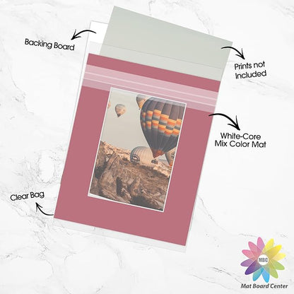 Mat Board Center, 8x10 for 5x7 Mix Color Picture Mat Sets - Image 5