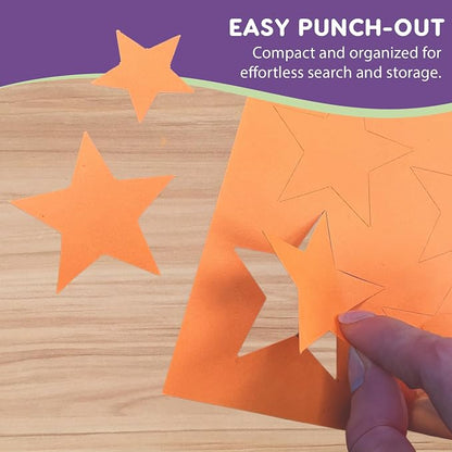 Basic Shapes 2: Hearts, Rectangles, 696 Pieces US Made Card Stock Punch Out - Image 7