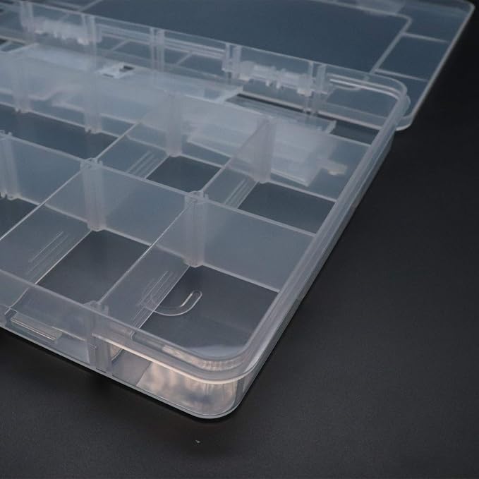 Xiaoyztan Clear Plastic Organizer, 18 Grids - Image 3