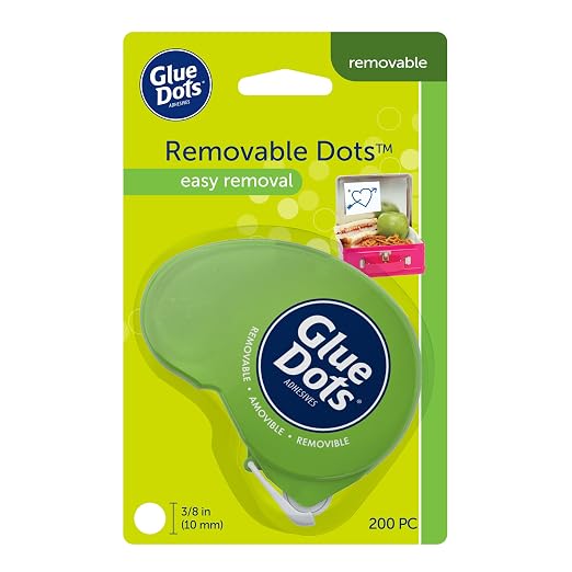 Glue Dots, Removable Dots Dot N' Go Dispenser, Double-Sided, .38 Inch, 1200 Dots - Image 2