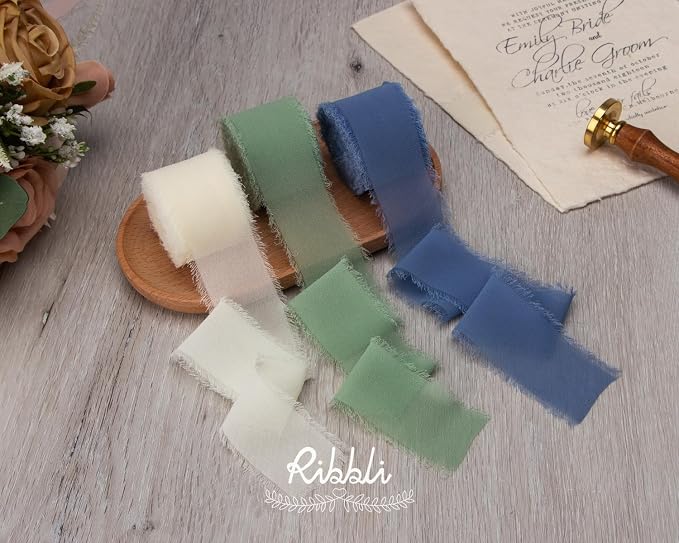 Ribbli Chiffon 1.5 Inch x 30 Yard Handmade Silk Ribbon - Image 6