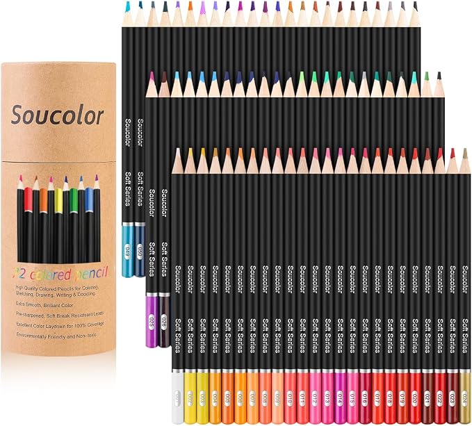 Soucolor 72 Colored Pencils Set by Soucolor