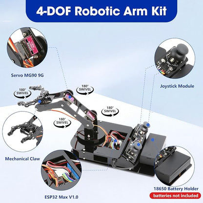 4DOF Robotic Arm Kit for Kids Compatible - Image 6