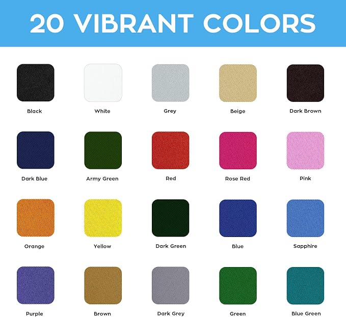 HTVRONT Iron on Patches for Clothing Repair, 20 Shades Iron Patches for Clothes - Image 3