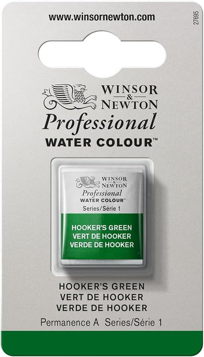 Winsor & Newton Professional Water Colour Paint, Half Pan, Hooker's Green by WinsorNewton