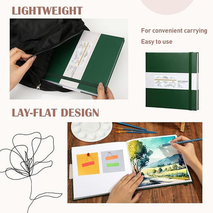 Moinchore Back to School Gifts Square Sketchbook 8 x 8 Inch Hardcover Art - Image 5
