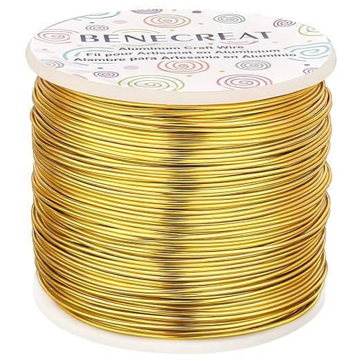 BENECREAT 9 10 12 15 17 18 20 Gauge Gold Aluminum Wire Anodized Jewelry Craft by BENECREAT