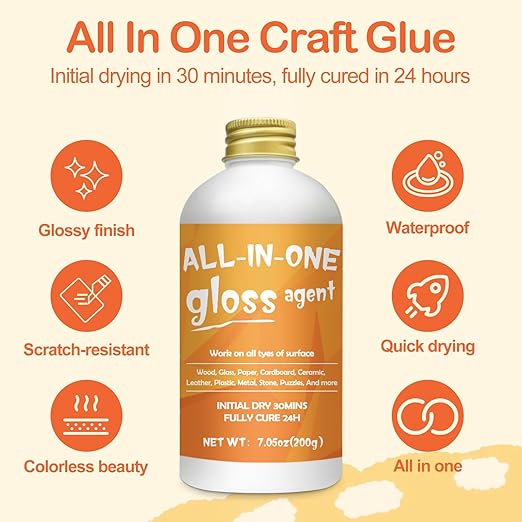 Crafts Sealer Gloss Finish, 200ml All Purpose Craft Glue, and Finish, All in - Image 5