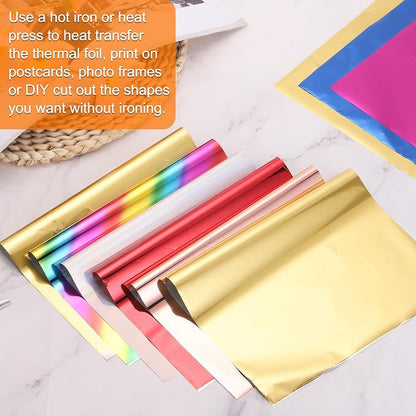 MECCANIXITY 50 Sheets Heat Reactive Foil, 20x29cm Purple Foil Transfer Sheets - Image 7