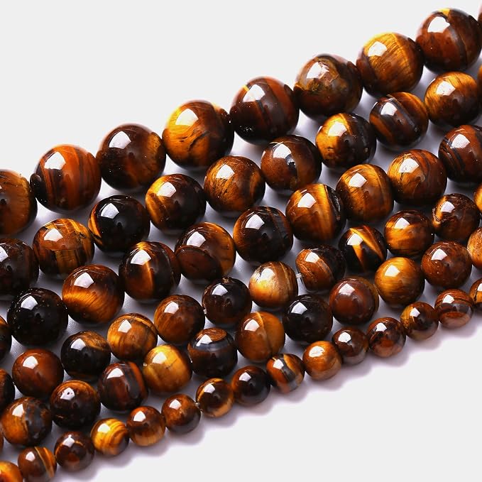 4mm 90pcs Natural Iron Yellow Tiger Eye Stone Beads - Image 4