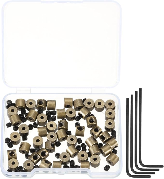 MECCANIXITY 50 Pcs Metal Locking Pin Backs, Locking Pin Keepers Clasp 5mm by MECCANIXITY