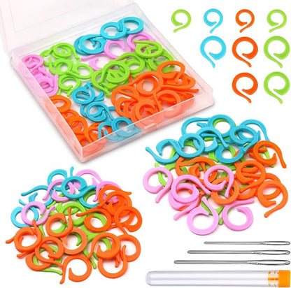 Yizzvb 50 Pcs Stitch Markers, Colorful Crochet Stitch Markers by yizzvb