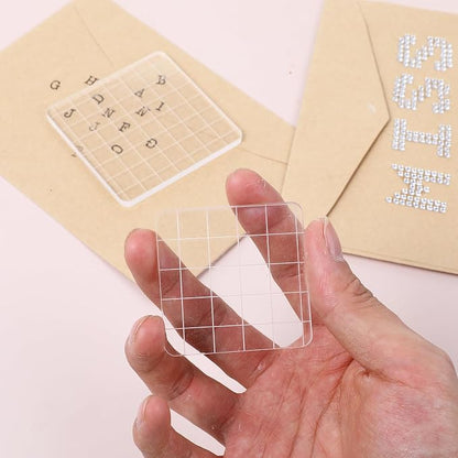 6PCS Acrylic Stamp Block with Grid Lines - Image 6