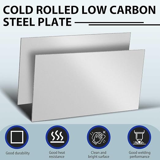 4 Pcs 16 Gauge 12 x 6 Inch Metal Steel Sheet Steel Plate Mild Carbon Cold - Image 4