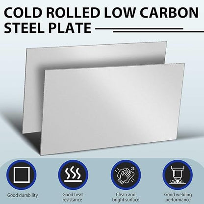 4 Pcs 16 Gauge 12 x 6 Inch Metal Steel Sheet Steel Plate Mild Carbon Cold - Image 4