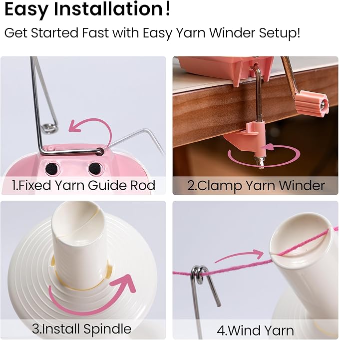 Yarn Winder, Ball Winder for Crocheting and Knitting, Ideal Gifts for Women's - Image 6