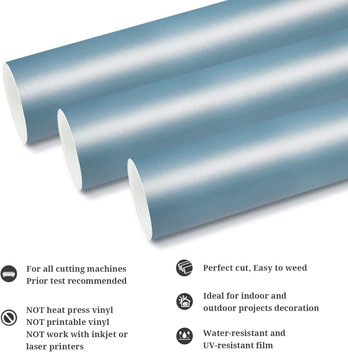 TECKWRAP Permanent Adhesive Vinyl 12" x 10ft, Matte Cobalt Blue - Image 2