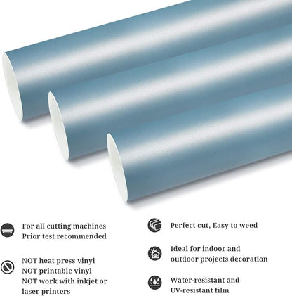 TECKWRAP Permanent Adhesive Vinyl 12" x 10ft, Matte Cobalt Blue - Image 2