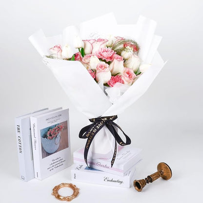 FUHITIM 20 Sheets Flower Wrapping Paper -Waterproof Floral Bouquet Wrapping - Image 6