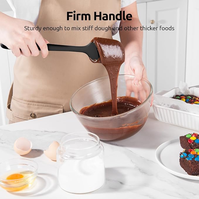 U-Taste Silicone Spatula Set, 600ºF High Heat Resistant, Seamless Food Grade - Image 5