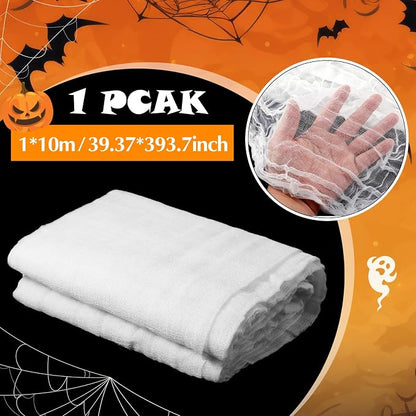 Boao Halloween Cheese cloth 39.37 x 393.7 Inch White Cheesecloth Roll - Image 2