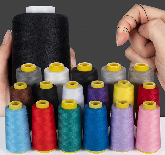Serger Thread 4 Cones 3000 Yards Each Spool All Purpose Polyester Thread 40S/2 - Image 6
