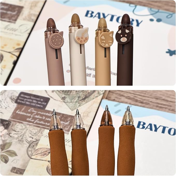 BAYTORY 8Pcs Cute Retractable Erasable Gel Pens, Smooth Writing Comfortable to - Image 6