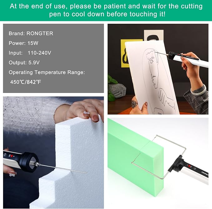 4 in 1 Hot Wire Electric Foam Cutter kit, Styrofoam Cutting Tool 15W/ 6V - Image 4
