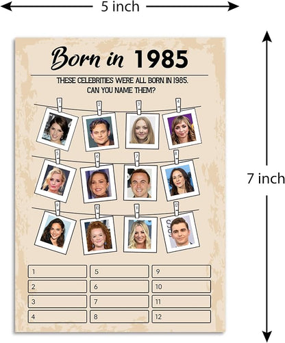 QUPT 40th Birthday Party Games, Born in 1985 Games Bundle, Birthday Party - Image 2