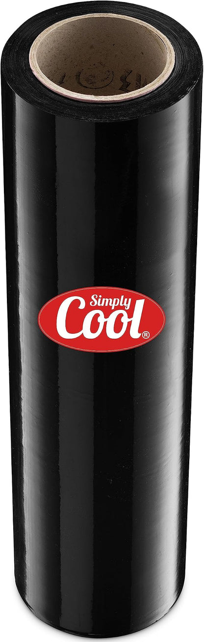 Simply Cool Black Stretch Wrap Industrial Strength Extra Thick 17.5" 1100 SqFt by SimplyCool