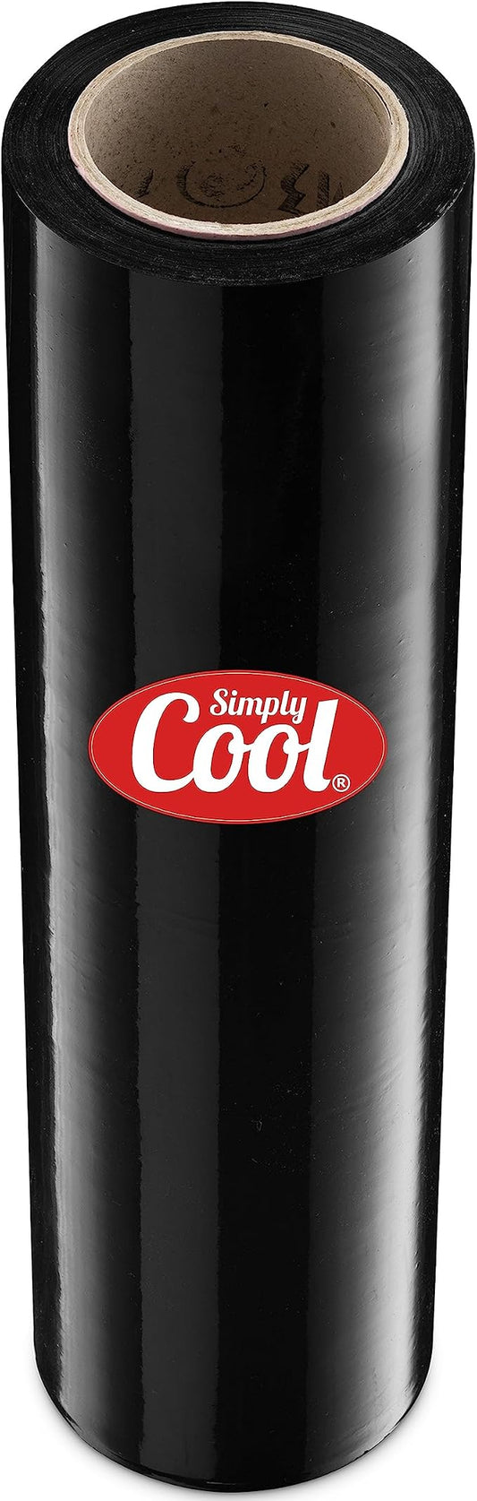 Simply Cool Black Stretch Wrap Industrial Strength Extra Thick 17.5" 1100 SqFt by SimplyCool