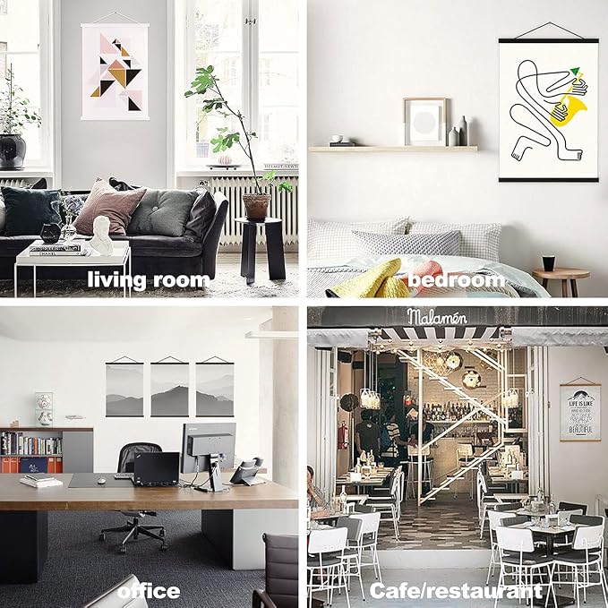 Ywlake Magnetic Poster Hanger, 10x10 10x32 10x20 Poster Frame Wood Wooden - Image 7