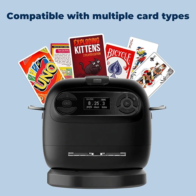 2025 Automatic Card Shuffler and Dealer Machine, 2-in-1 Smart 360°Rotating Card - Image 2