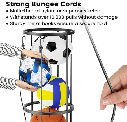 Garage Ball Storage Rack – Freestanding & Wall Mounted Sports Organizer - Image 3