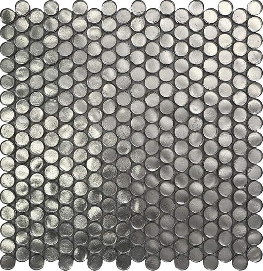 Glass Penny Round 1.03 sq ft/Piece Pack of 1, Kitchen Backsplash, Shower Walls by Tiletopia